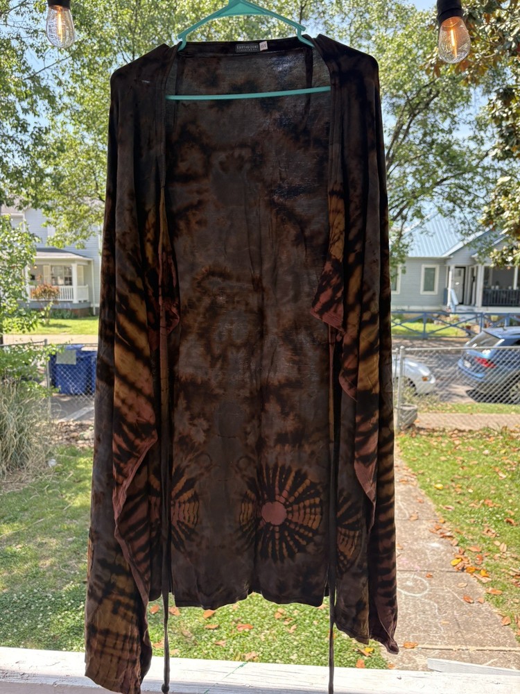 Earthbound Trading Co. Wrap Skirt Satin Boho tie dye - xs/s