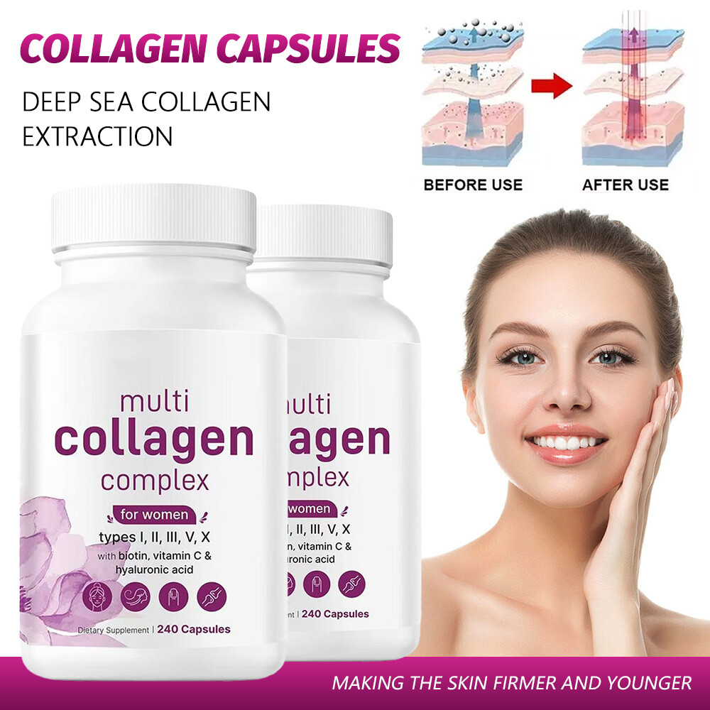 Hydrolyzed Multi Collagen Peptides Powder 2 lb with Types I II III V X Protein