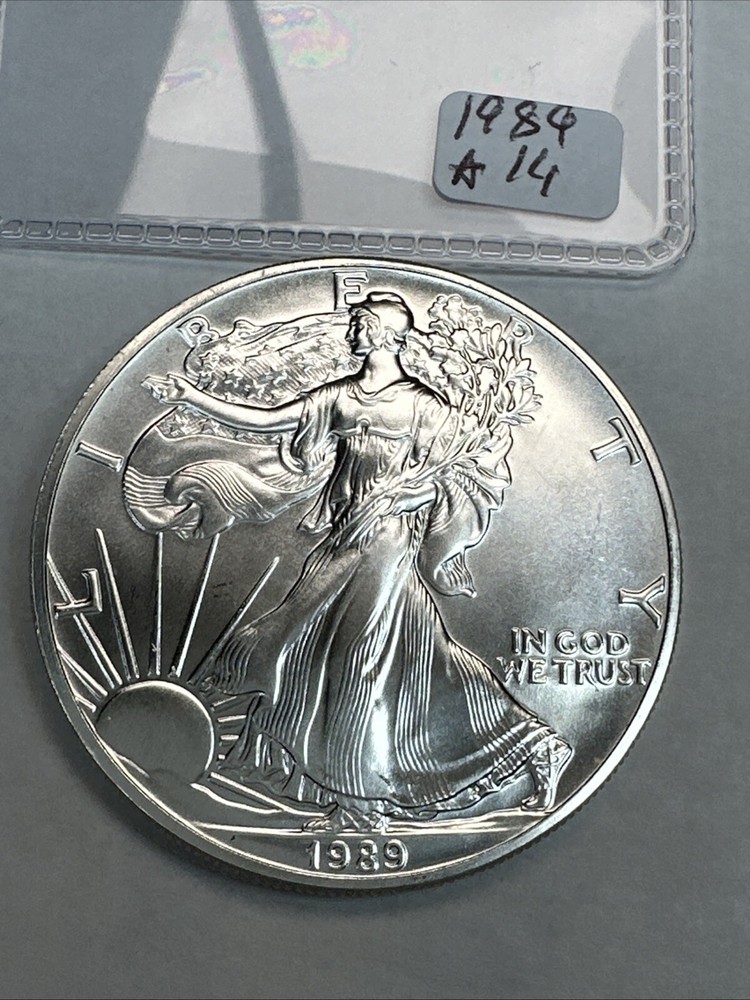 1989 American Silver Eagle Brilliant Uncirculated 1oz 0.999 Fine Silver