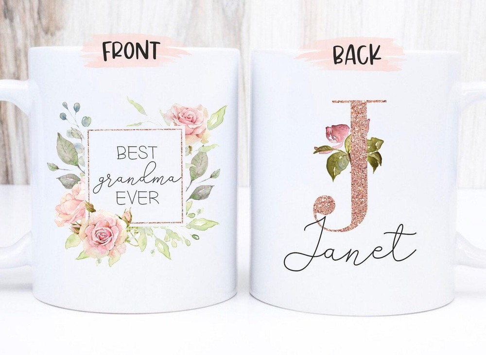Best Grandma Ever Custom Personalized Mug for Birthday & Appreciation