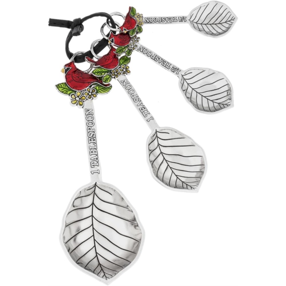 Ganz 4-Piece Zinc Alloy Measuring Spoon Set For Kitchen, Cardinals