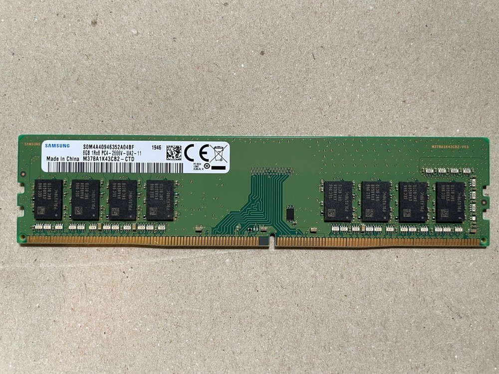 Samsung 8GB DDR4 RAM PC4-2666V DIMM Desktop Memory M378A1K43CB2-CTD