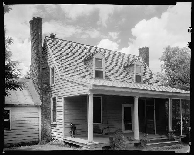 Photo:Wilmington Virginia 1930s Colonial House Porch Chimney Dormers
