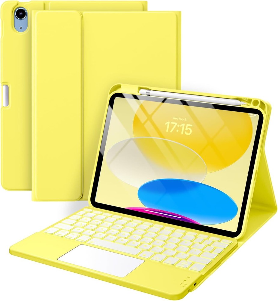 iPad 10th Gen 10.9-Inch Keyboard Case in Vibrant Yellow Folio
