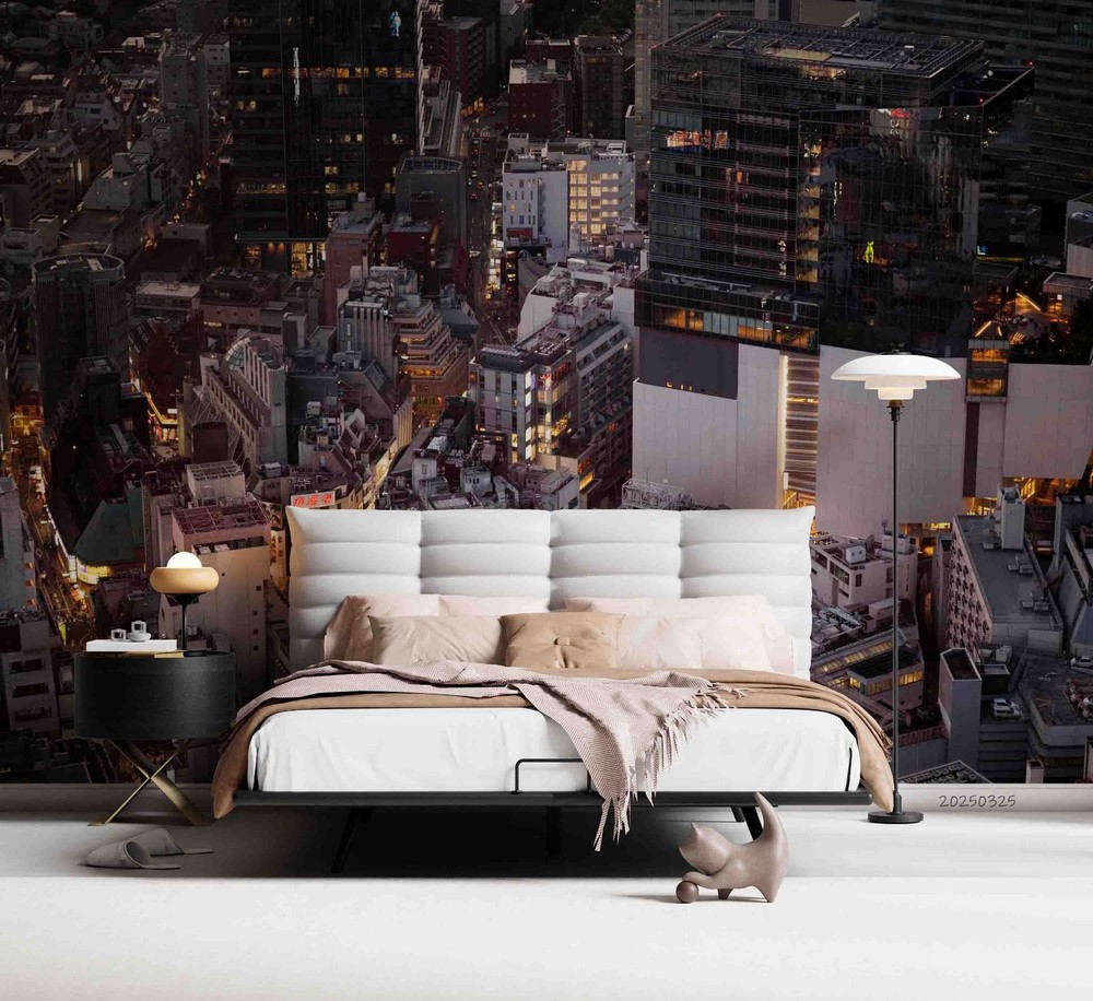 3D City Night View Wall Murals Wallpaper Murals Wall Sticker 17