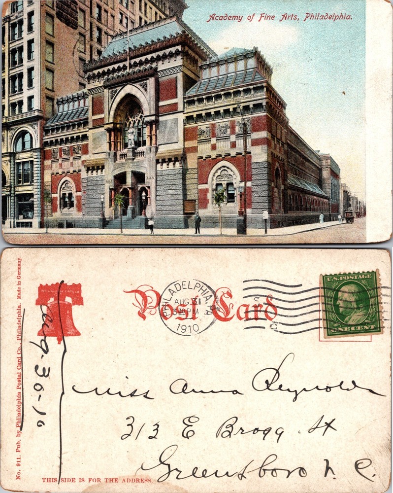 Academy of Fine Arts Philadelphia Pennsylvania PA Postcard-image