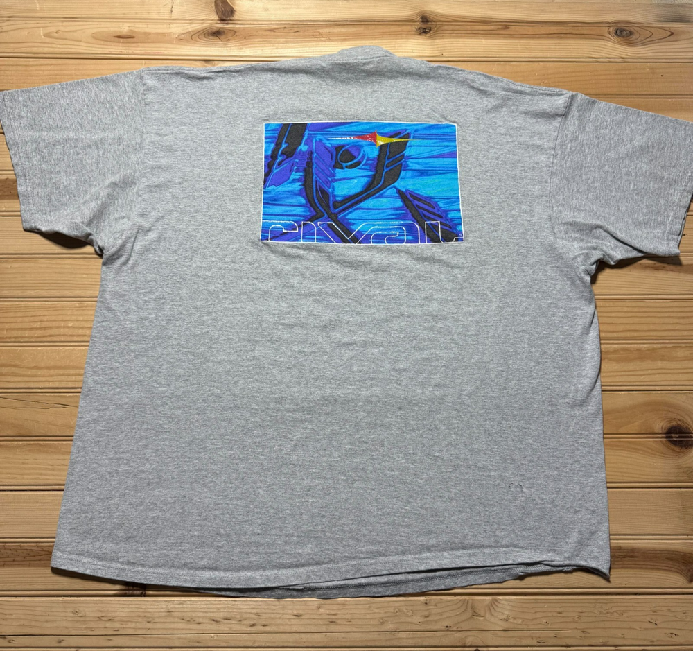 Vintage 90s Rival Hockey Heather Short Sleeve Crewneck T-Shirt USA - Size XXL