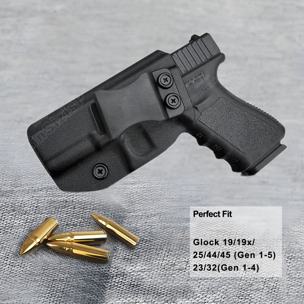 Left Hand G19 Holster IWB Kydex Fit Glock 19 19X 19C 19M TFX Gen 1-5 Concealed
