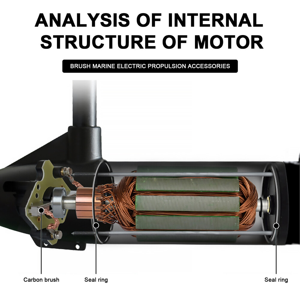 2 Pcs Tank Trolling Motor Marine Carbon Brush Propeller Replacement Parts Baby