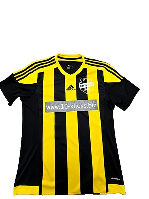 Adidas VfB Stuttgart #14 Men's Soccer Jersey Black Yellow Size L Climalite