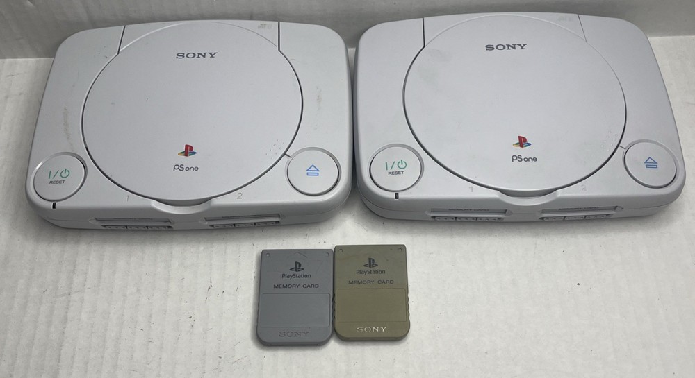 Sony Playstation PSone PS1 Lot of 2 Consoles 2x Parts/ Repair  As Is SCPH-101.