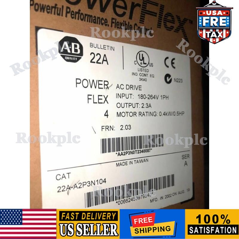 1PCS NEW Allen Bradley 22A-A2P3N104 Via DHL or Fedex 22AA2P3N104 US Free Tax