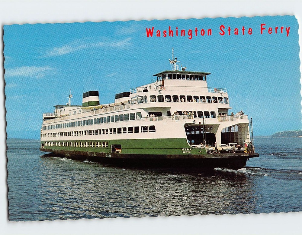 Postcard MV Hyak Washington State Ferry