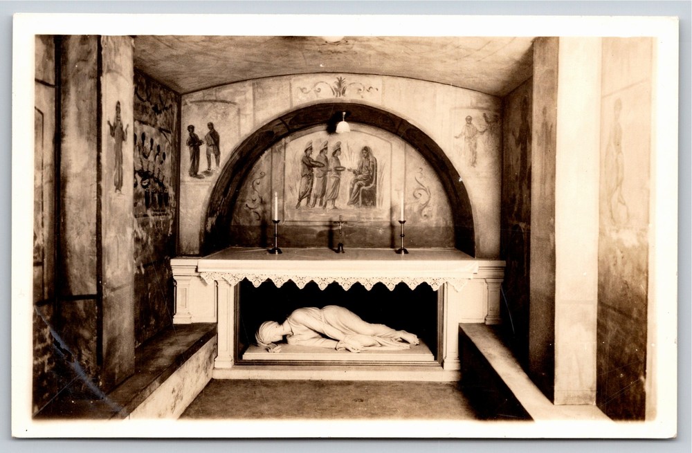 RPPC~Washington DC~Franciscan Monastery Chapel Of St Cecelia~Real Photo Postcard