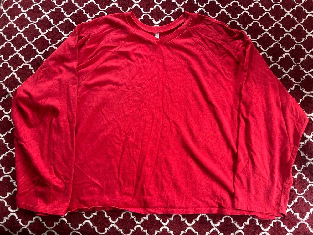Los Angeles Apperal Red V Neck Long Sleeve Size XXL Yeezy Kanye DMX Memorial