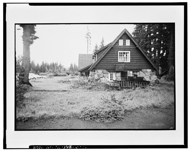 2. VIEW OF NORTH FACADE, LOOKING SOUTH - Crater Lake Administration Complex,