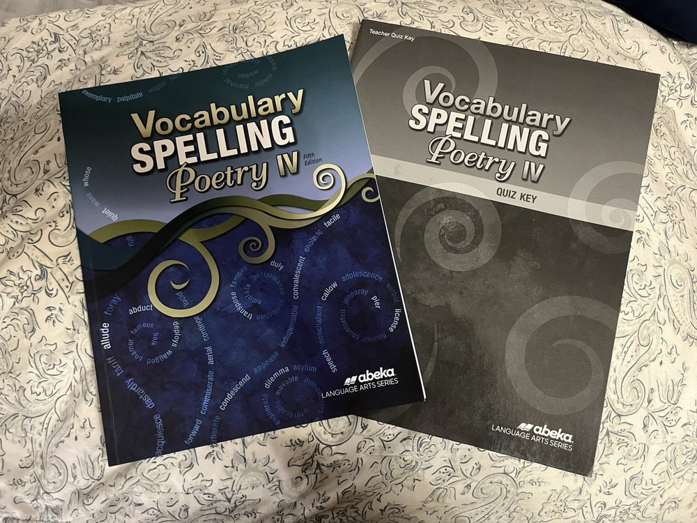 Abeka Vocabulary Spelling Poetry IV Quiz Key and Student Book, Fifth Edition
