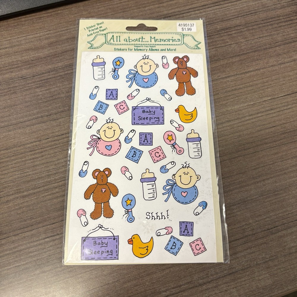 Vintage Scrapbook Stickers Baby