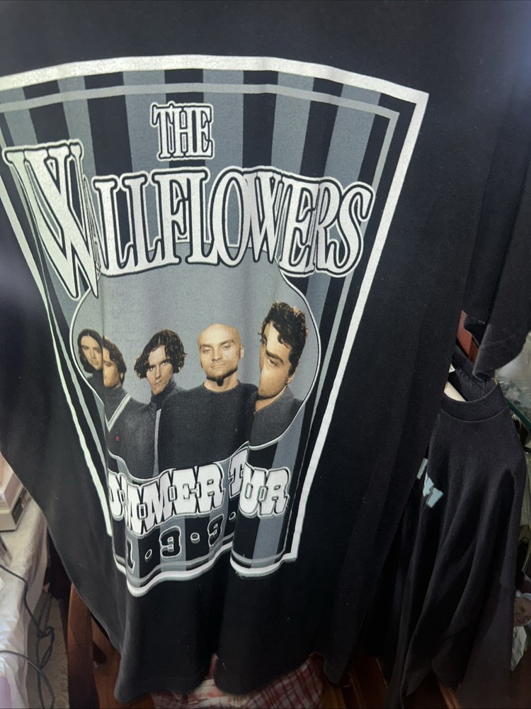 Vintage 90s The Wallflowers Summer Tour 1997 T Shirt Mens XL Black Giant Cotton
