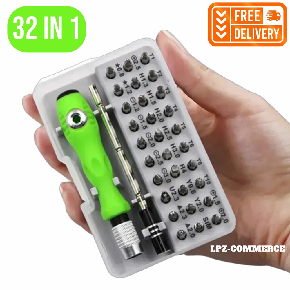 32 in 1 Small Magnetic Screwdriver Set Torx Driver Professional Repair Tool Kit