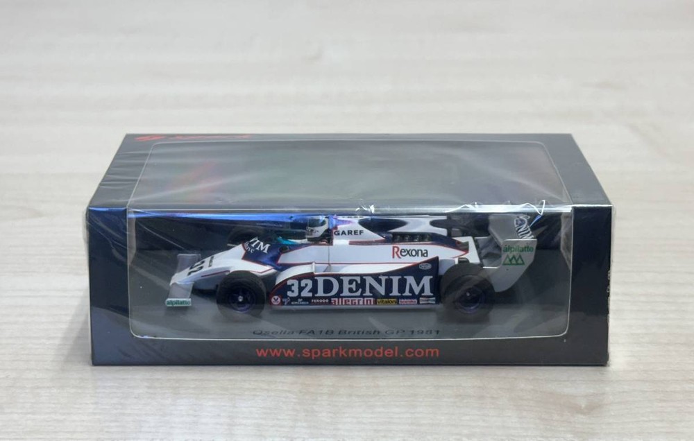 Spark 1/43 Osella FA1B 1981 F1 British GP #32 Jean-Pierre Jarier S7250