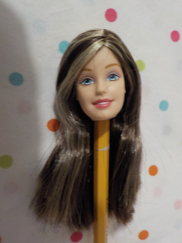 Gorgeous NEW Teresa, Barbie Doll Head, Mattel, Parts, OOAK,Frosted Hair,