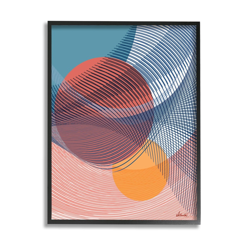 Patterned Circular Shapes Framed Giclee Art by Ishita Banerjee