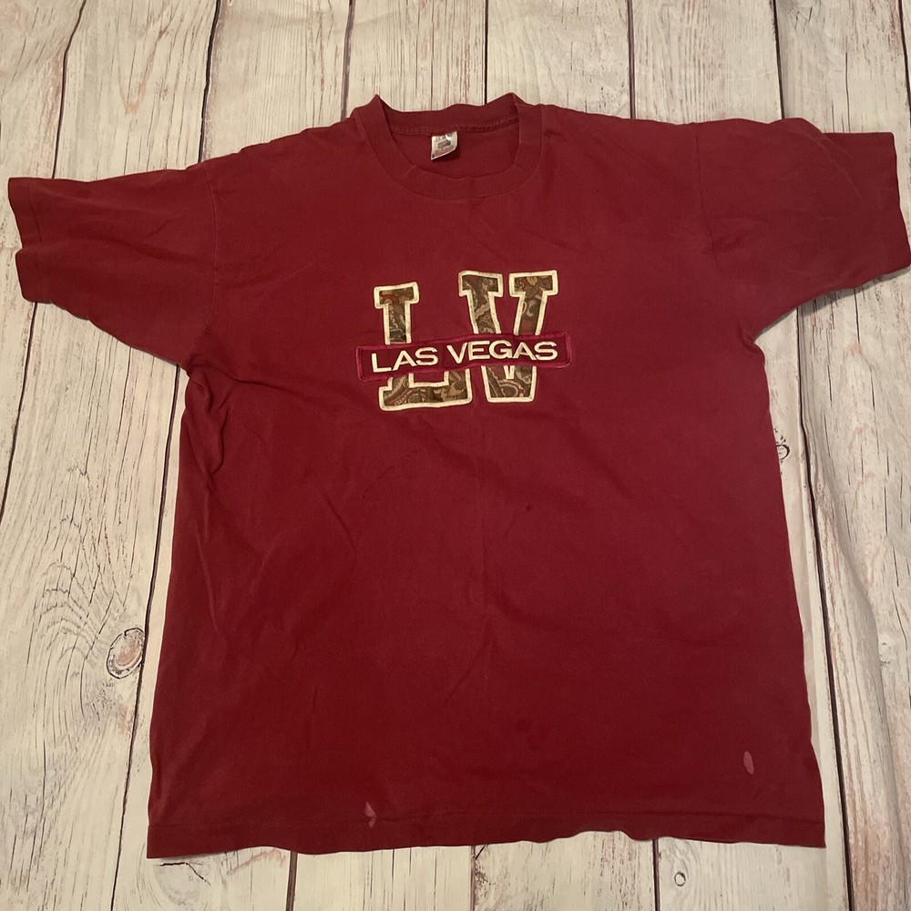 Las Vegas VTG T Shirt Fruit Of The Loom Single Stitch Xl