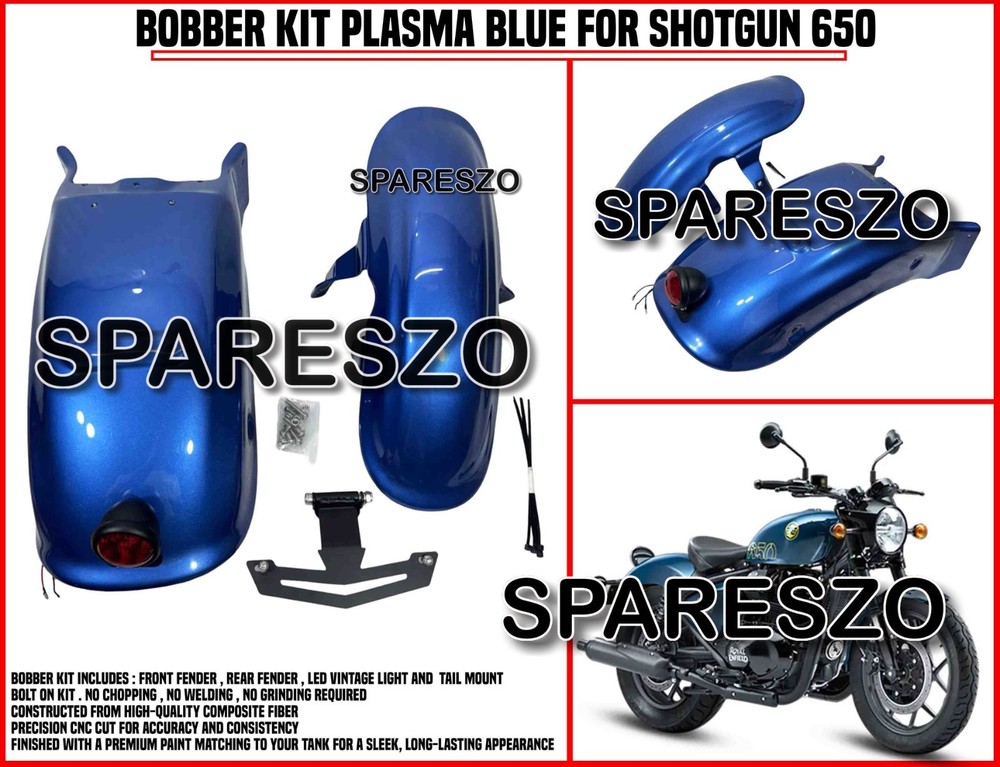 BOBBER KIT FIT FOR ROYAL ENFIELD SHOTGUN 650 PLASMA BLUE