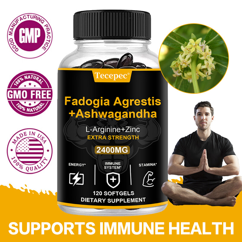 Fadogia Agrestis Capsules 1,000mg (Maximum Strength) 20:1 Stem Extract 120 Caps