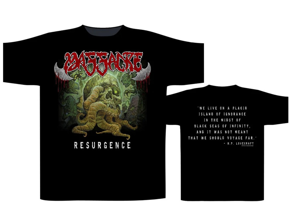 MASSACRE Resurgence Official Death Metal Double Sided Band T-Shirt XL NEW