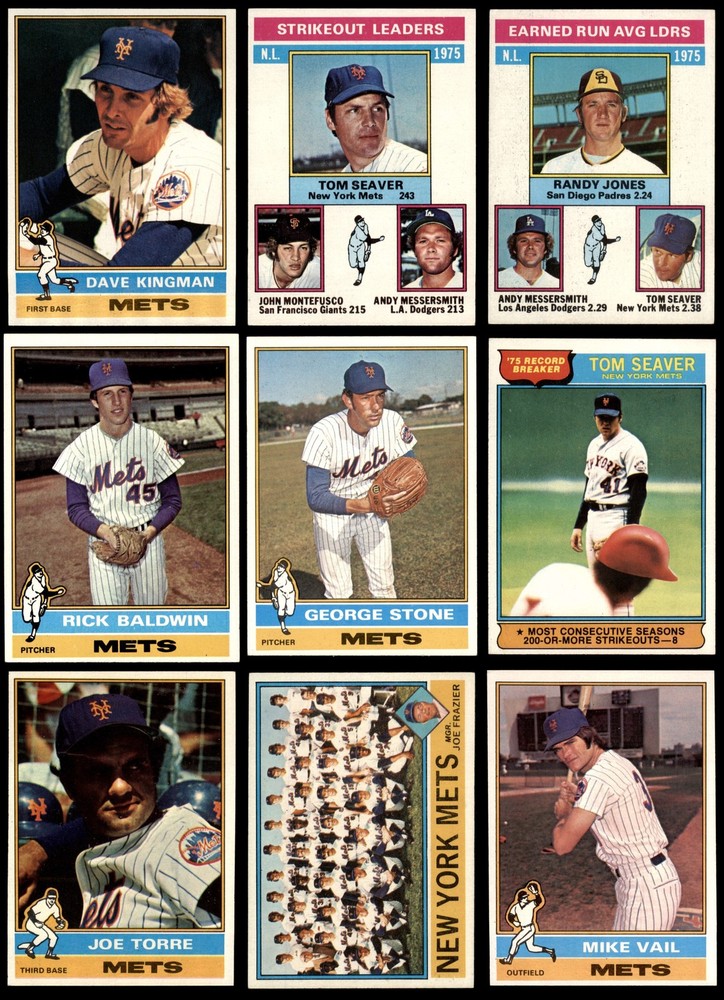 1976 Topps Mets Near Team Set w/Traded 6.5 - EX/MT+ 5185351 (31 / 35 cards)