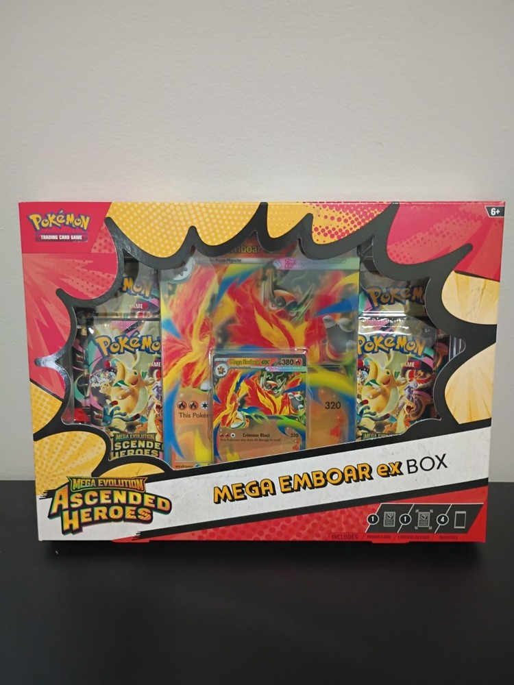 Pokemon TCG Mega Evolution Ascended Heroes Mega Emboar ex Box Sealed