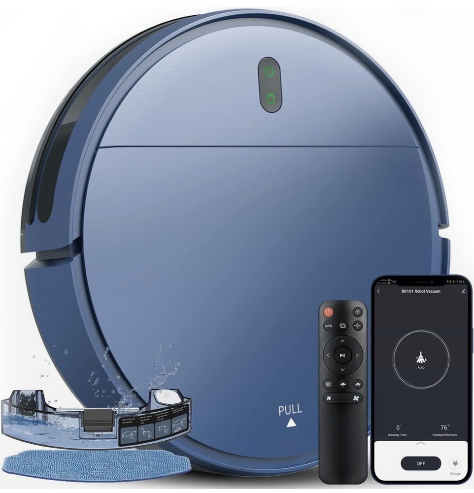 ZCWA Robot Vacuum and Mop Combo, Robot Vacuum Cleaner and Smart Robotic Vacuum