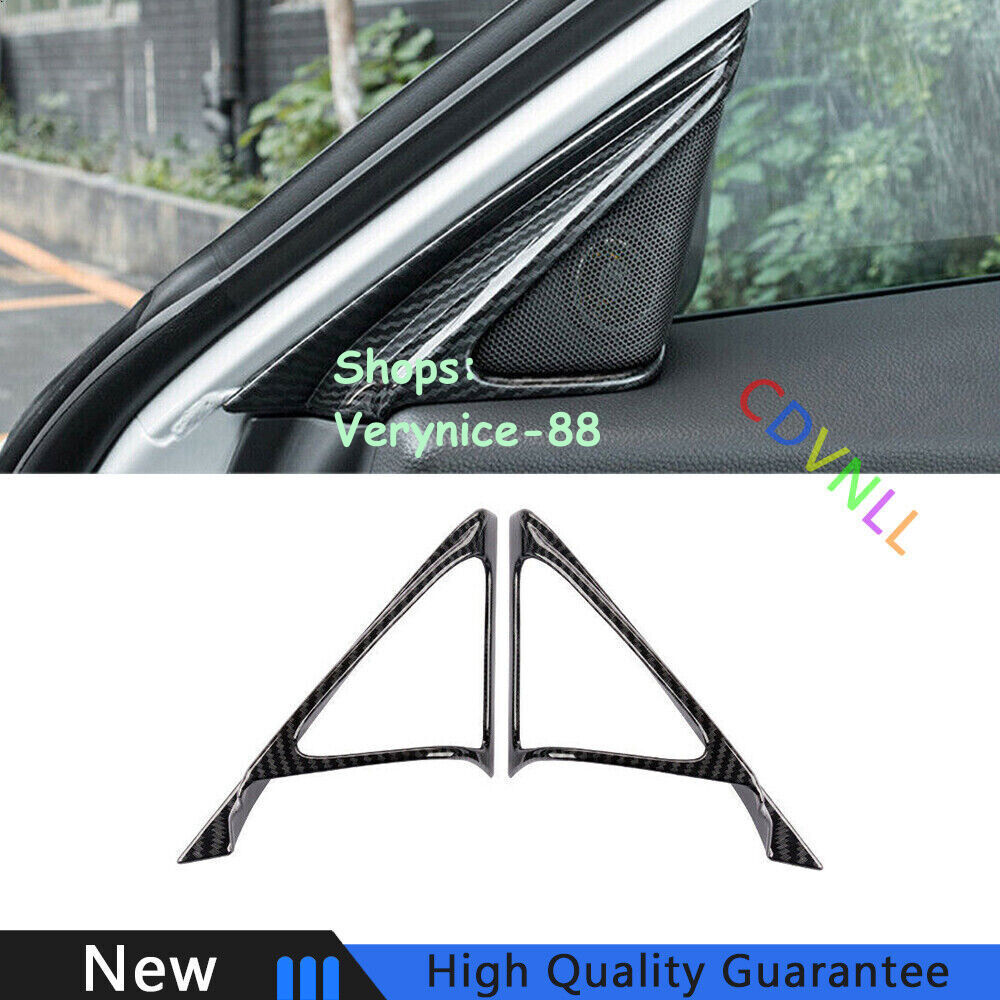 For Honda Accord 10th 2018-2022 Carbon Fiber A Pillar Horn Frame Cover Trim 2PCS