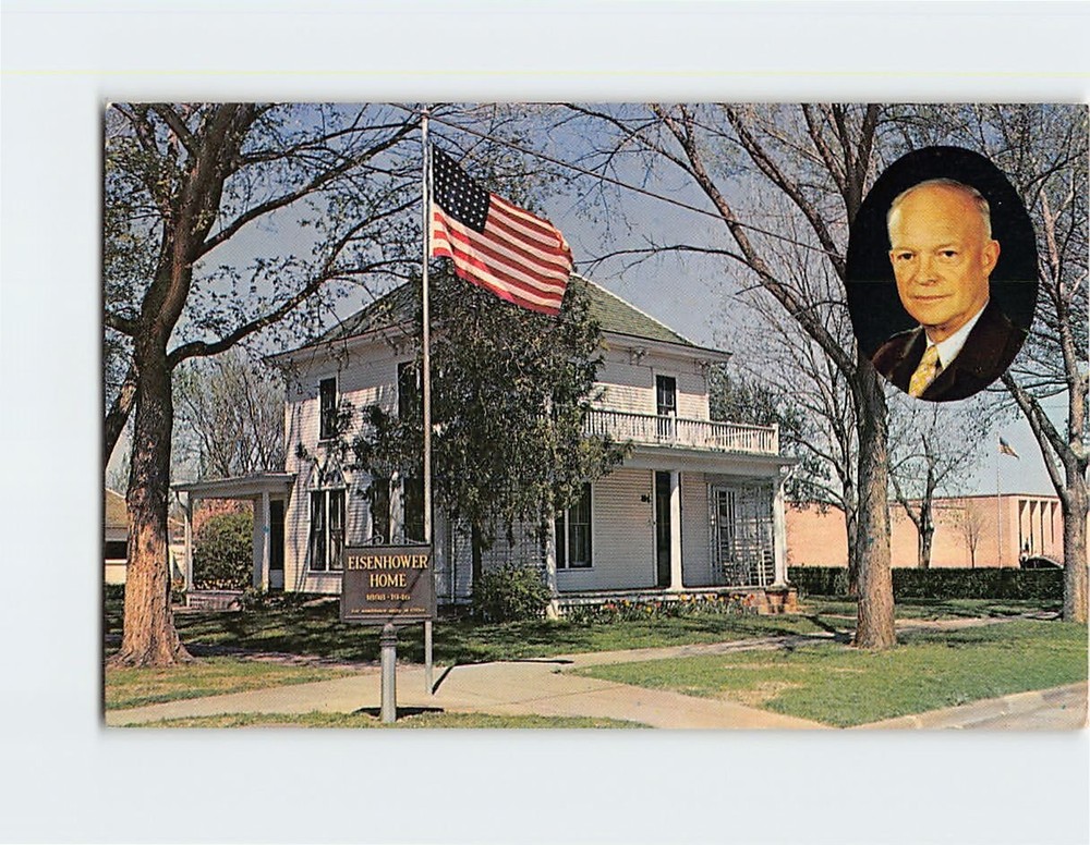 Postcard Eisenhower Home And Museum Abilene Kansas