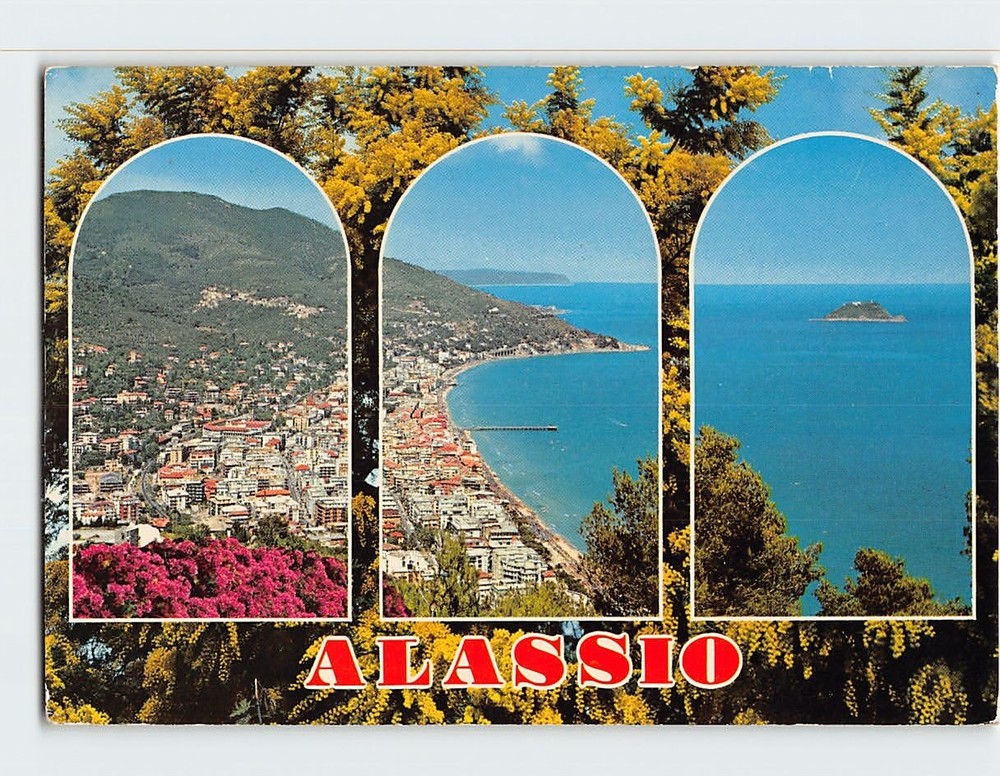 Postcard General view Riviera dei Fiori Alassio Italy