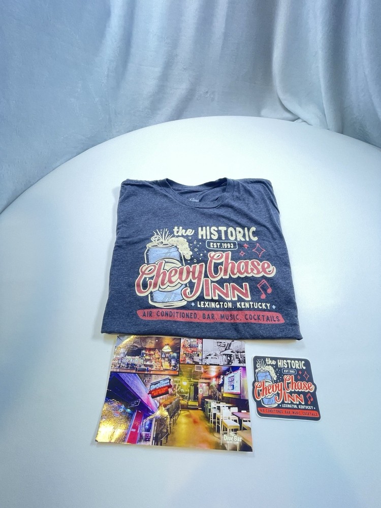 Dive Bar T-Shirt Club Chevy Chase Inn XL Tee Postcard Sticker