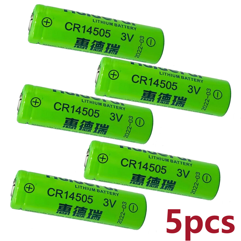 5x CR14505 3V 1500mAh Non-rechargeable Li-ion Battery without Plug New