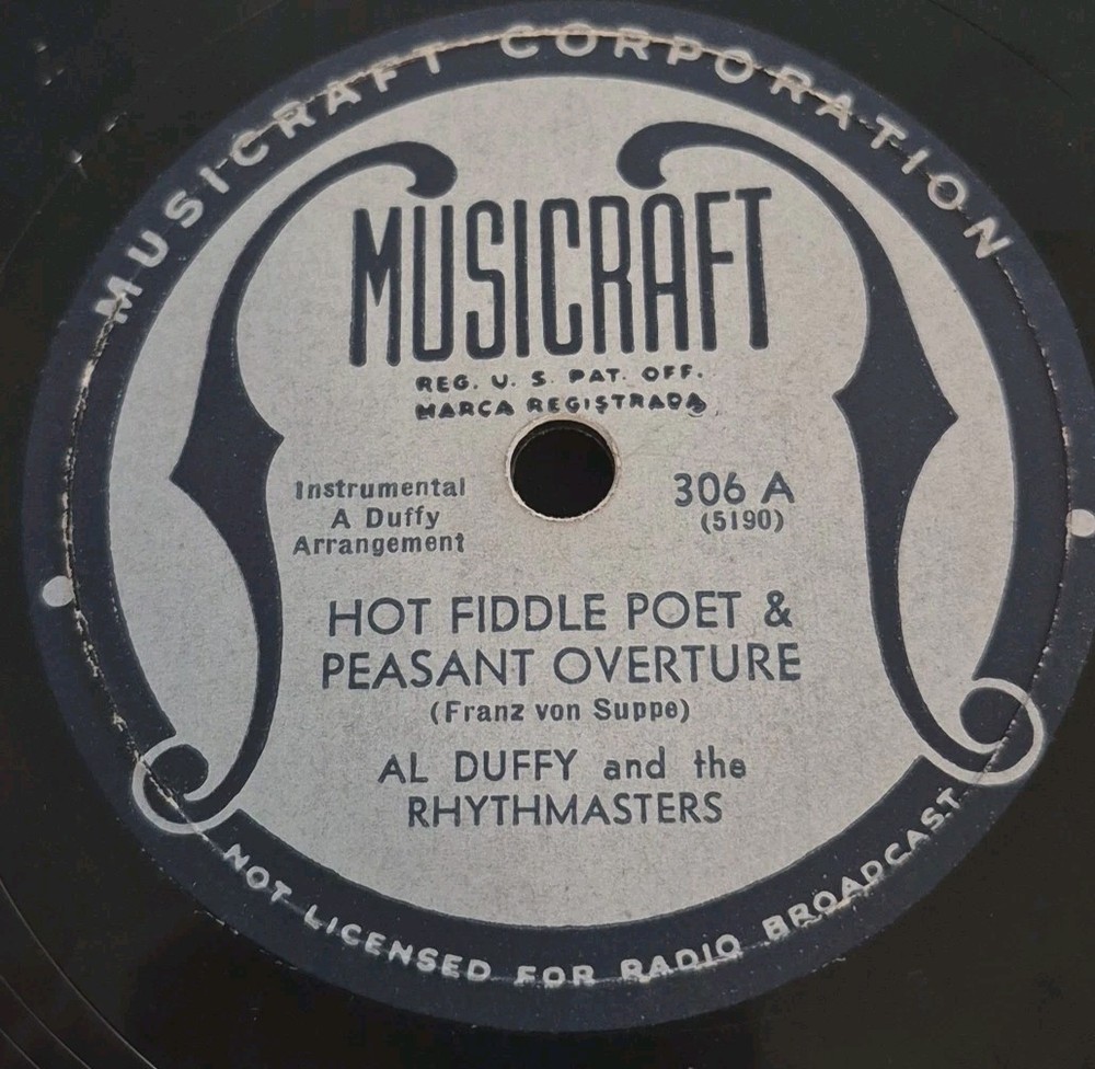Al Duffy Rhythmasters. Musicraft 306 Vg++ Or Better.