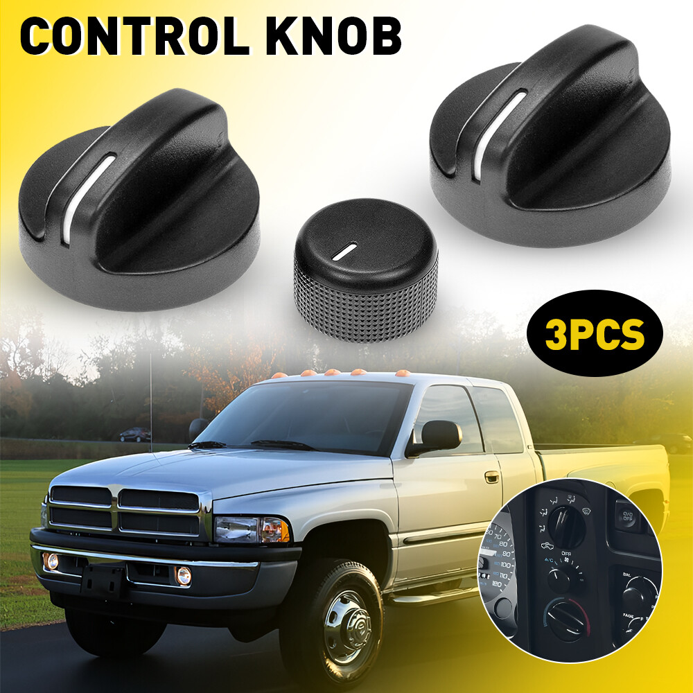 Fit 94-97 Dodge Pickup Dash Truck Ram 1500 2500 Heater A/C Climate Control Knobs