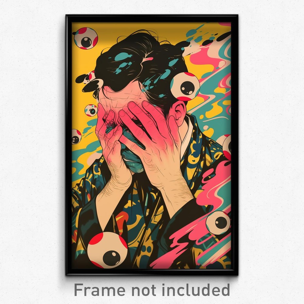 Vintage Mexican Film Poster – Despondent Man with Bold Buttons Art Print