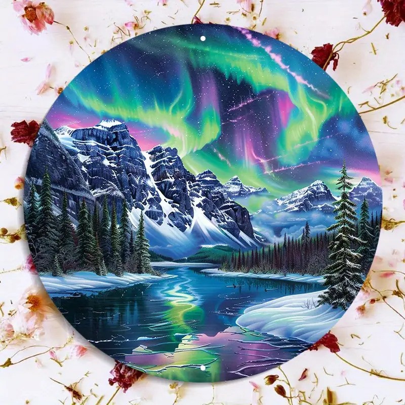Northern Lights Aurora Borealis Metal Wall Decor Arctic