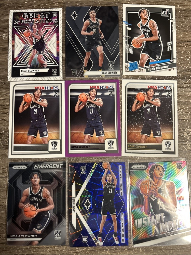 Noah Clowney 2023-24 Panini Basketball Rc Lot Of  Brooklyn Nets