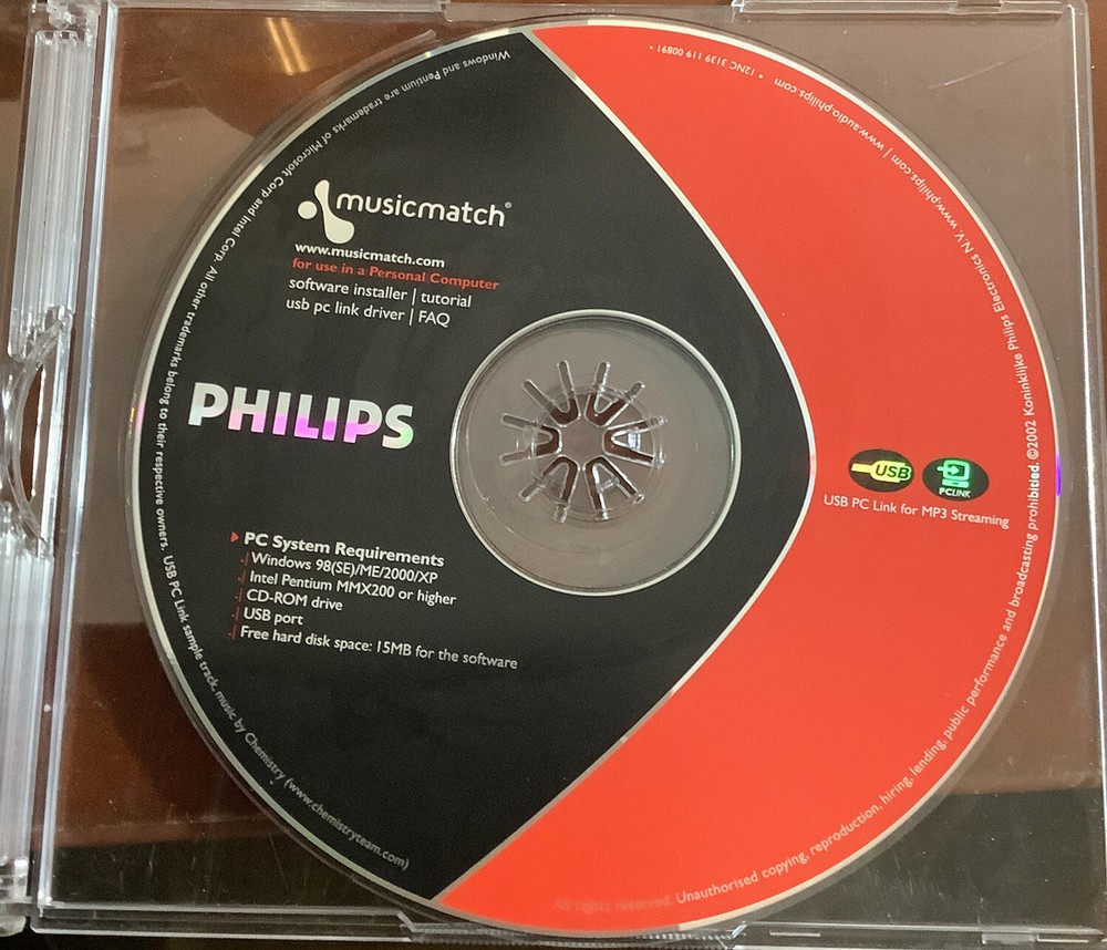 MusicMatch PHILIPS PC CD ROM manage digital mp3 Screaming music file songs