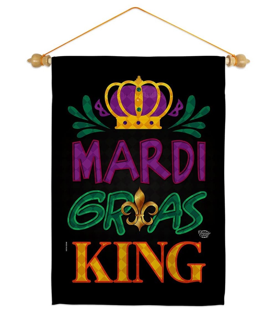 Mardi Gras Colorful Wall Tapestry Banner for Home Patio Garden Decor