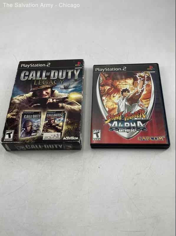 Sony PS 2 Call Of Duty Legacy Street Fighter Alpha Anthology Video Games Lot 3