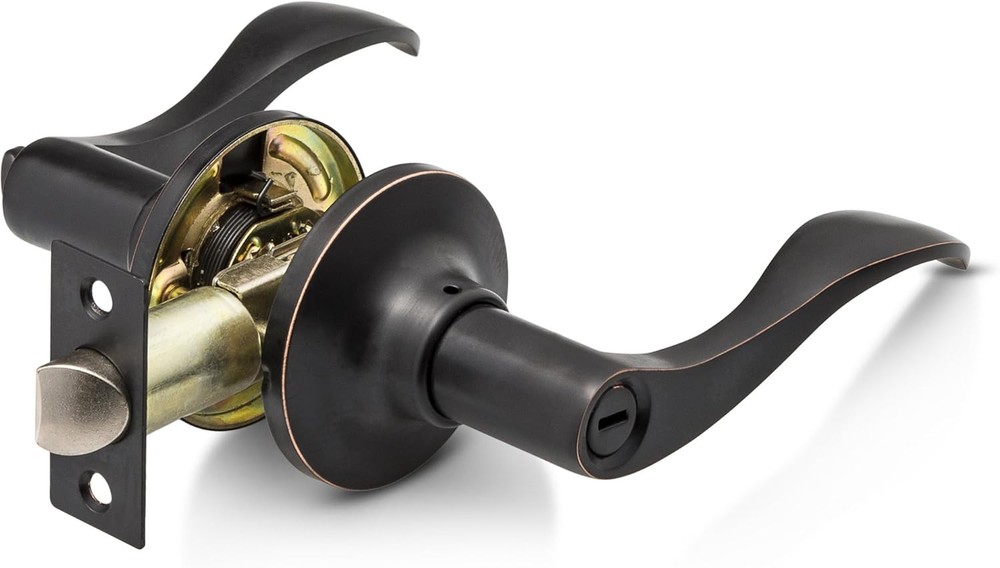 Berlin Modisch Privacy Lever Door Handle Privacy, Oil Rubbed Bronze Finish