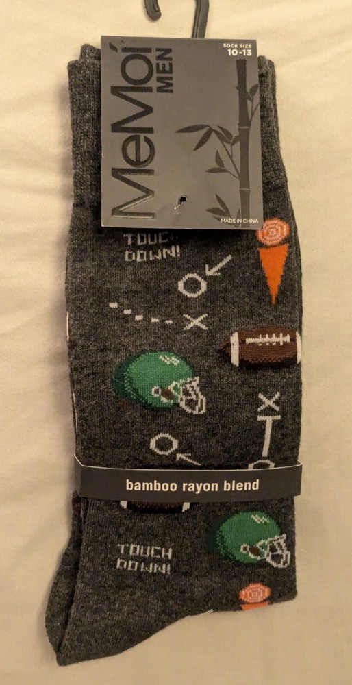 Are You Ready For Some Football! Bamboo Blend Men's Novelty Crew Socks