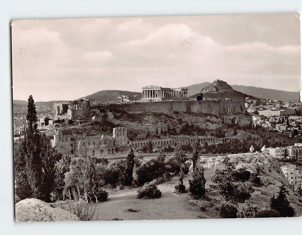 Postcard Acropolis of Athens Greece